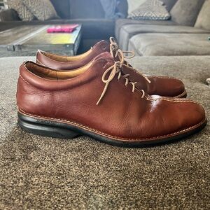 Sandro Comfort Gel Brown 100% Genuine Soft Leather Men Dress Shoe‎